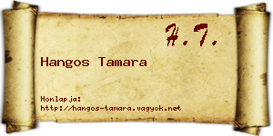 Hangos Tamara névjegykártya
